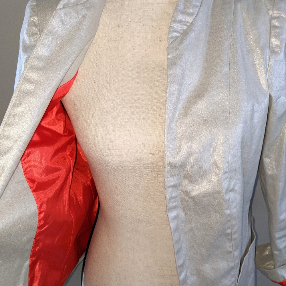 Camilla Tree Silver Blazer with Hot Pink Liner